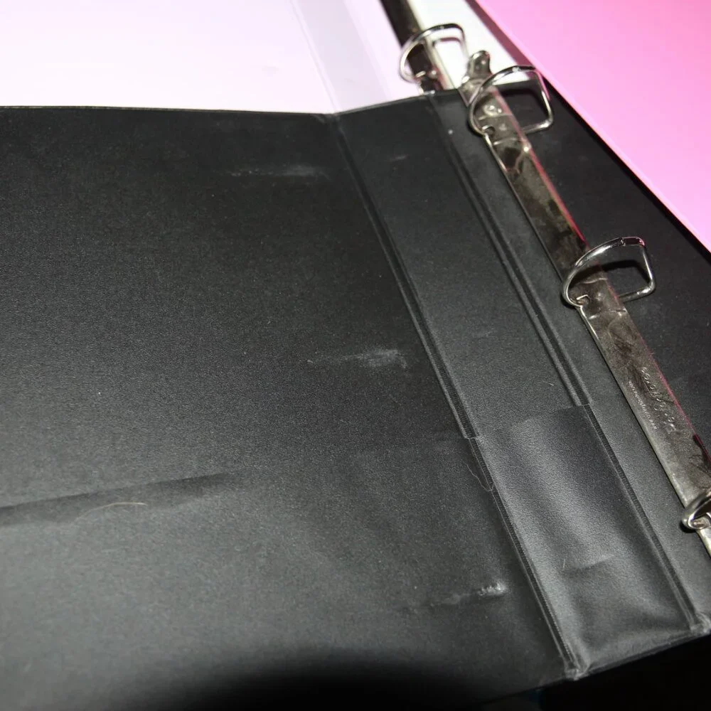 Set of Pink, Black & Light Pink Binders